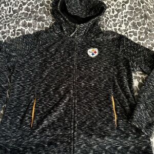 NFL Team Apparel hooded zip front jacket PGH Steelers Sz XXL